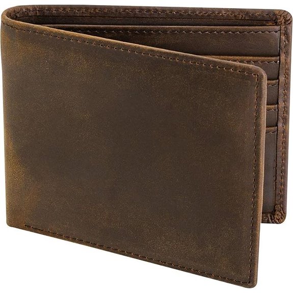 Top Grain Leather RFID Wallet with 8 Card Slots