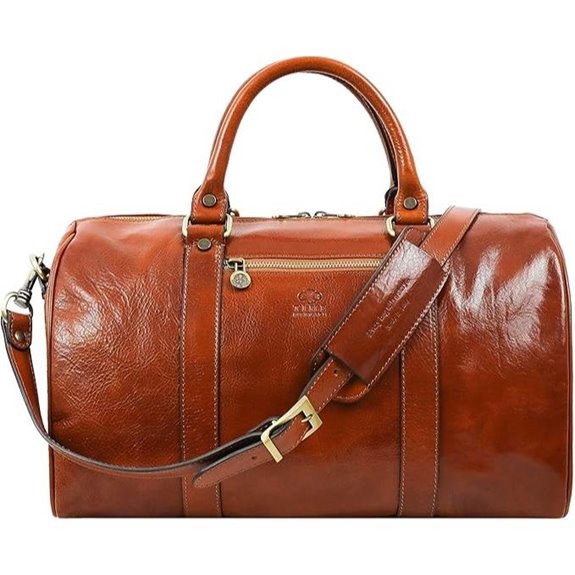 Full Grain Leather Small Unisex Duffel Bag