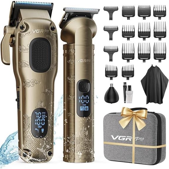 Professional Cordless Men’s Hair Clippers & Trimmer Set