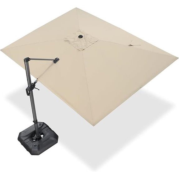 PURPLE LEAF 9' x 11.5' Patio Umbrella Beige