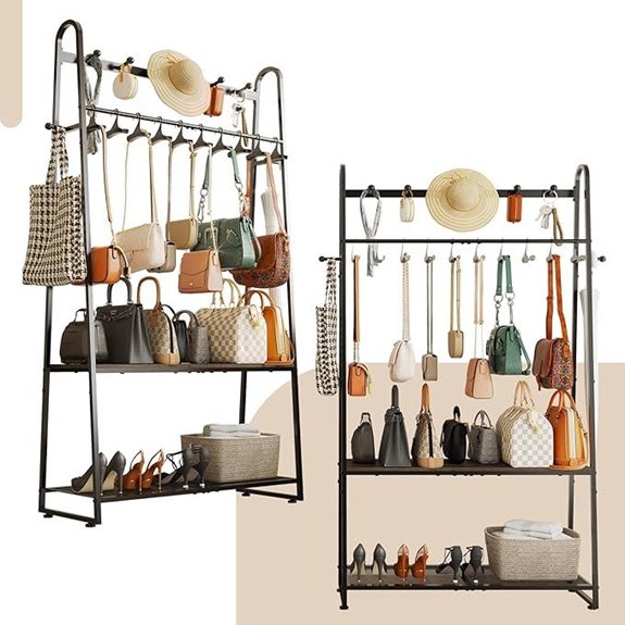 KAFAHOM Purse Organizer with Hooks and Shelf