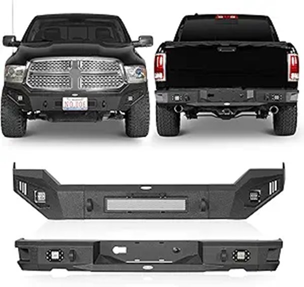 Hooke Road Front and Rear Bumper Kit for Ram 1500