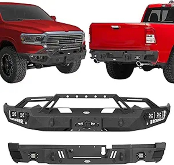 Hooke Road Front and Rear Bumper Kit for Ram 1500