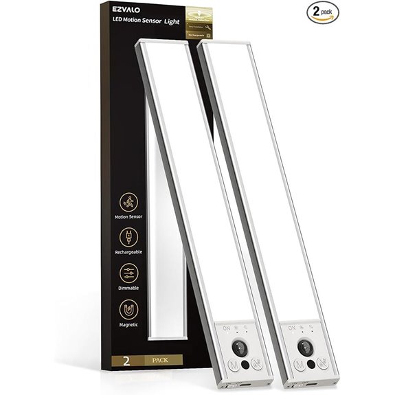 EZVALO 10-inch Rechargeable LED Under Cabinet Lights (2 Pack)