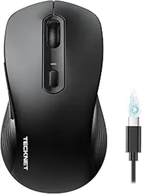 TECKNET Rechargeable Bluetooth Wireless Mouse 6 DPI Levels