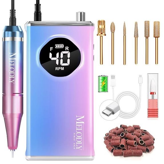 Rechargeable Electric Nail Drill Kit for Acrylic & Gel