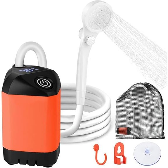 Portable Camping Shower with Rechargeable Battery