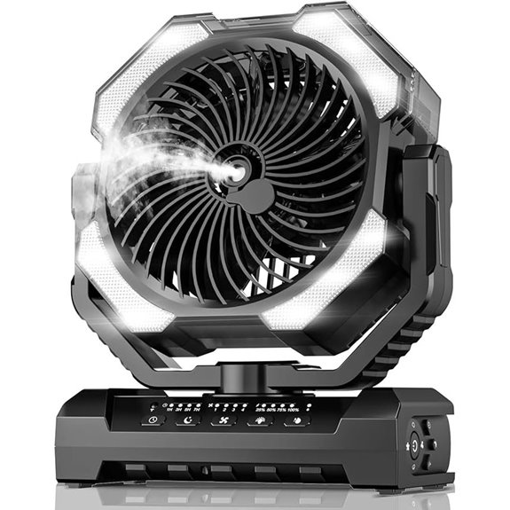 Portable Misting Fan with Rechargeable Water Tank