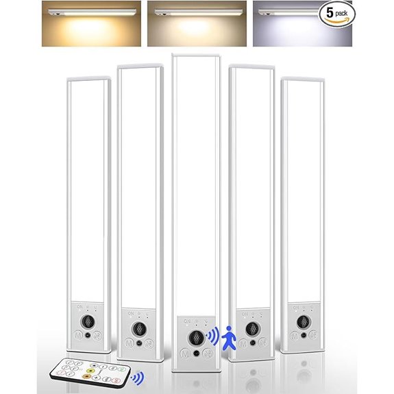 EZVALO 5-Pack Rechargeable Under Cabinet Lights