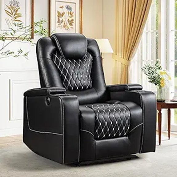 ANJ Power Recliner with USB & Cup Holders