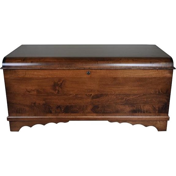 Red Cedar Hope Chest with Waterfall Top