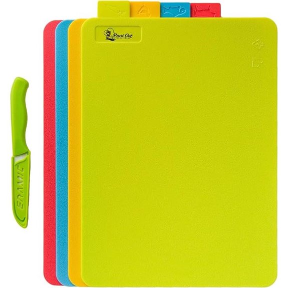 Resort Chef Reversible Kitchen Cutting Board Set with Knife