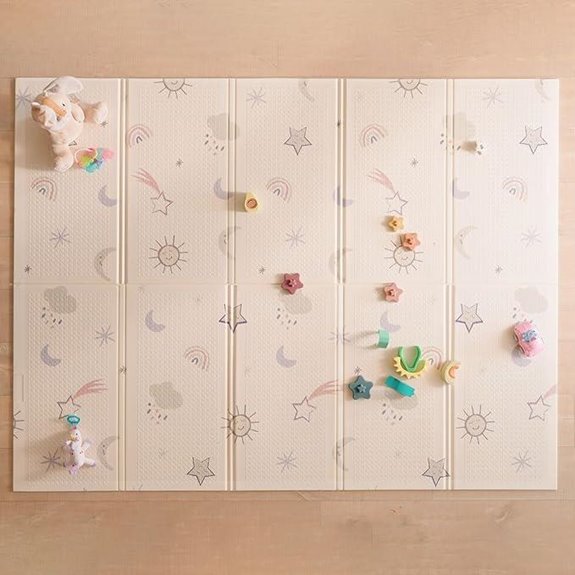 Nuby Reversible Baby Play Mat with Stars and Sky