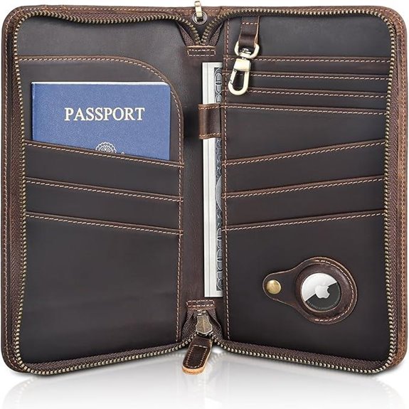 Polare Leather Passport Wallet with RFID Blocking