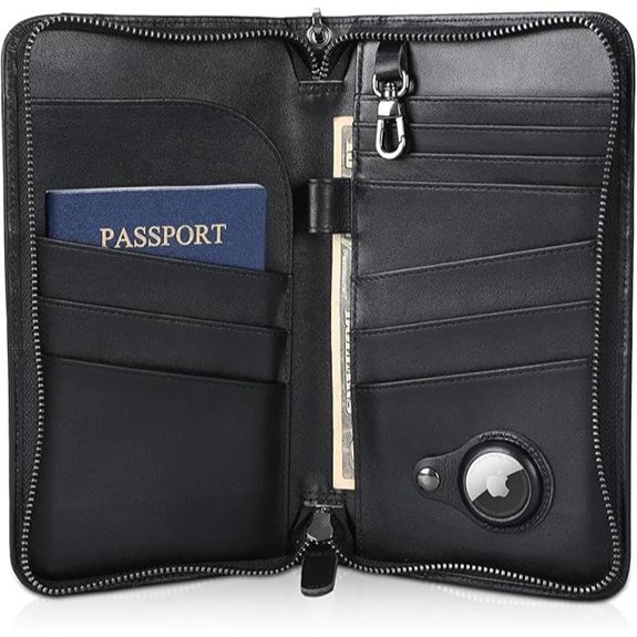 Polare Leather Passport & Document Organizer (RFID Block)