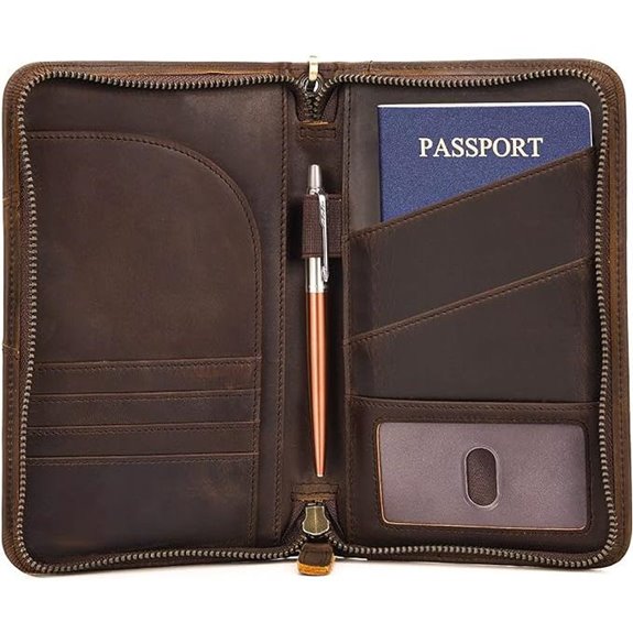 Polare Leather Passport Holder with RFID Blocking