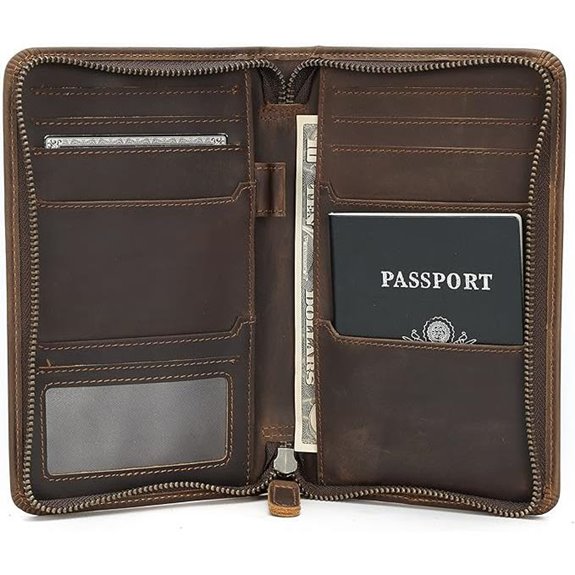 Polare Leather Passport Holder with RFID Blocking