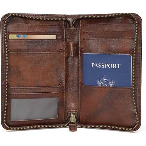 Polare Leather Passport Holder with RFID Blocking