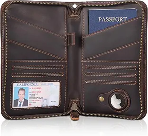 Polare Leather Passport Holder with RFID Blocking