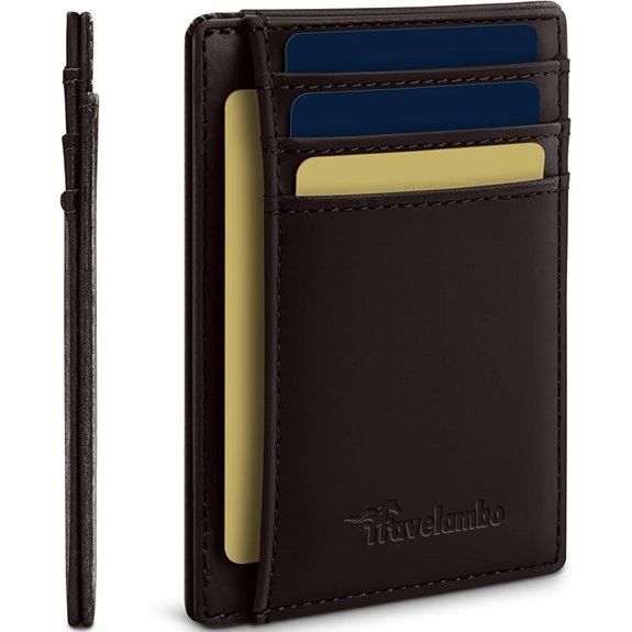 Travelambo RFID Blocking Leather Wallet for Men WoMen