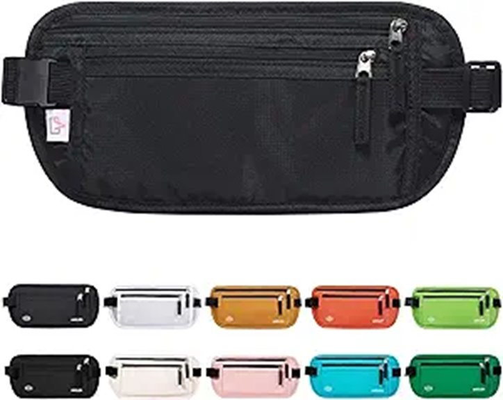 Money Belt Passport Holder with RFID Blocking