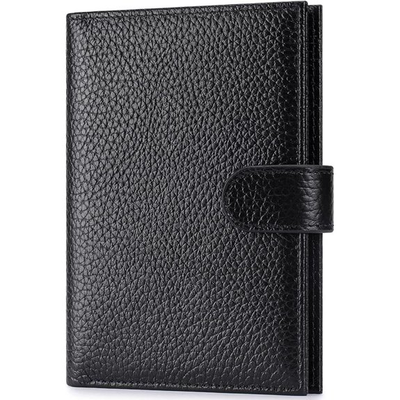 RFID Blocking Leather Passport Wallet for Women