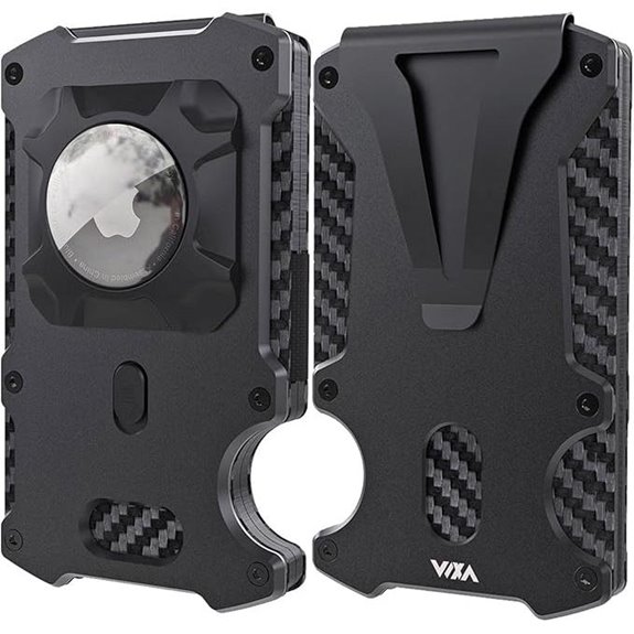 WXM Men’s RFID Carbon Fiber Wallet with AirTag Holder