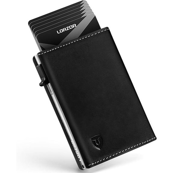 LORZOR RFID-Blocking Leather Men’s Wallet with Card Holder