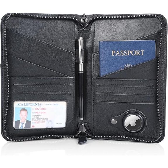 Polare RFID Leather Passport Holder for Men & Women