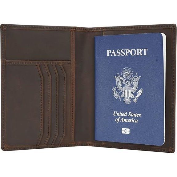 Polare RFID Blocking Leather Passport Wallet for Men