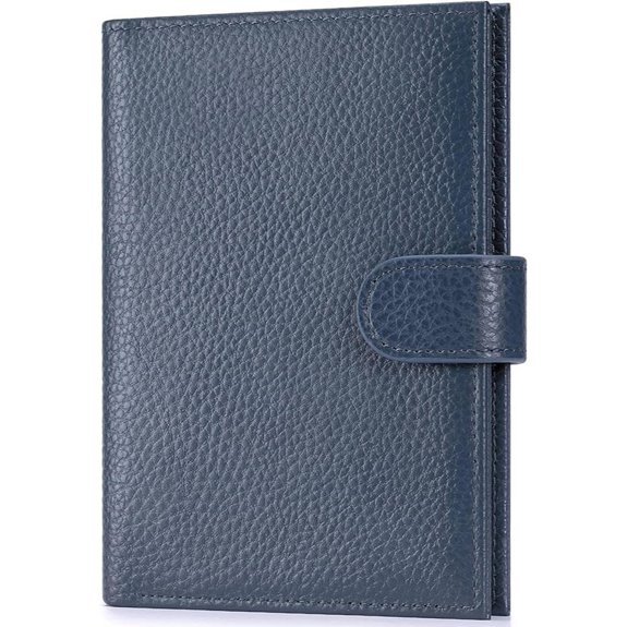 RFID Leather Passport Wallet with Card Slots