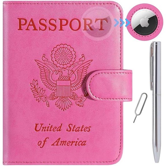 Airtag Passport Holder RFID Leather Travel Case