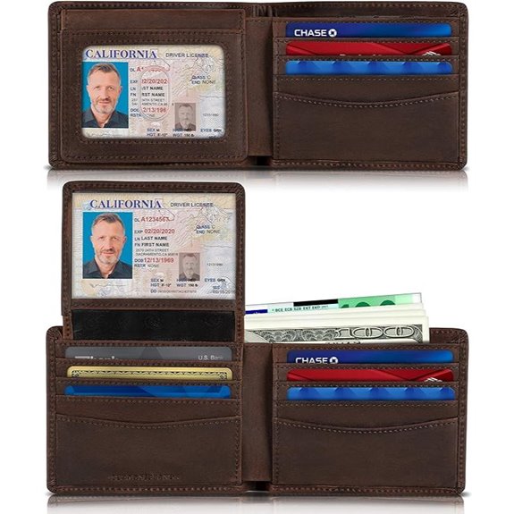 SERMAN BRANDS RFID Leather Bifold Travel Wallet