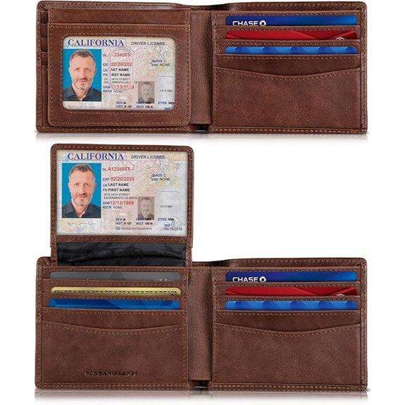 SERMAN BRANDS RFID Bifold Leather Travel Wallet