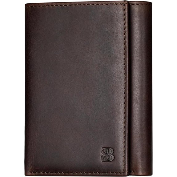 SERMAN BRANDS RFID Leather Trifold Wallet for Men