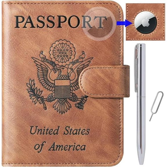 Airtag Passport Holder Wallet RFID Blocking Case