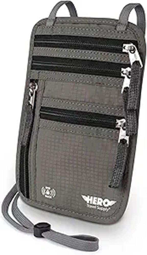 HERO RFID Passport Wallet Travel Pouch