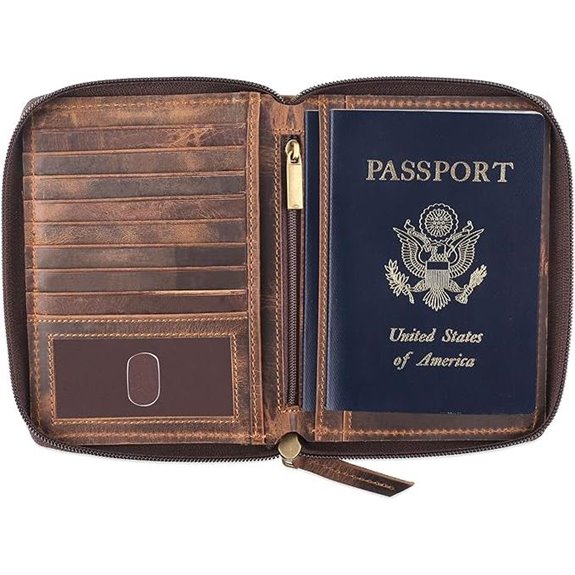 Passport Wallet with RFID Blocking and Credit Slots