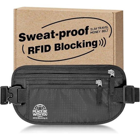 RFID-Blocking Slim Travel Money Belt for Men & Women