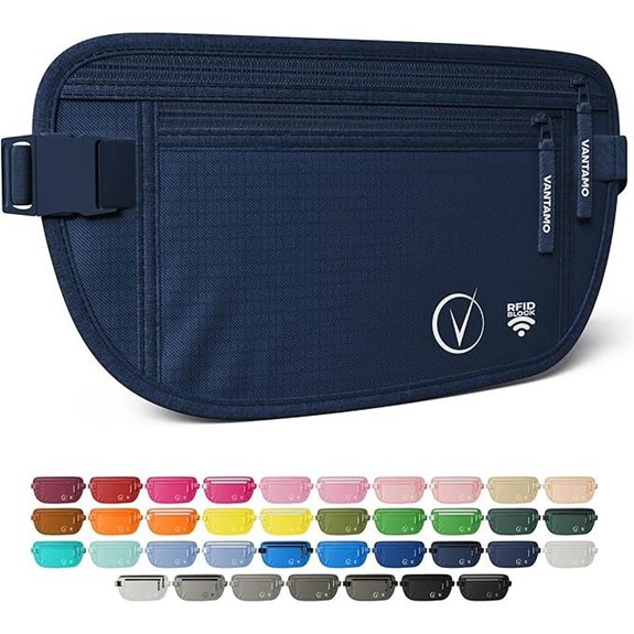 Vantamo RFID Money Belt with Hidden Passport Holder