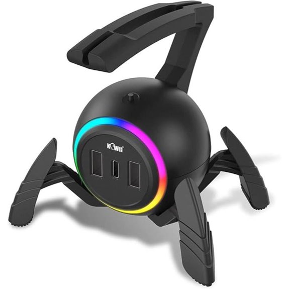 RGB Gaming Mouse Bungee with USB Hub and LED Lights