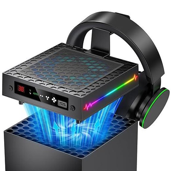 LED Cooling Fan for Xbox Series X with RGB Lights