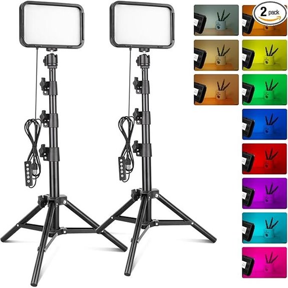 Torjim RGB Studio Lights with Tripod for Videos