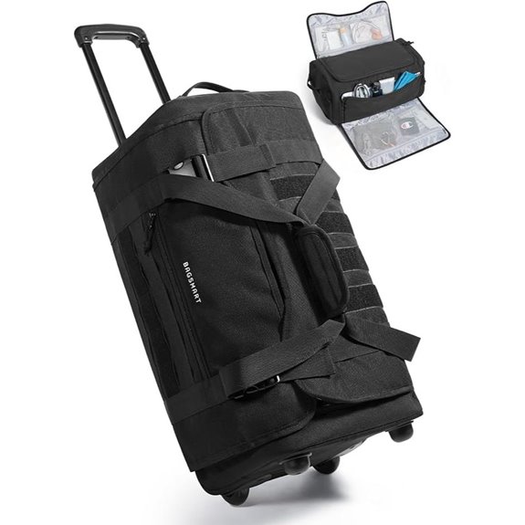 rolling duffle bag with wet pocket