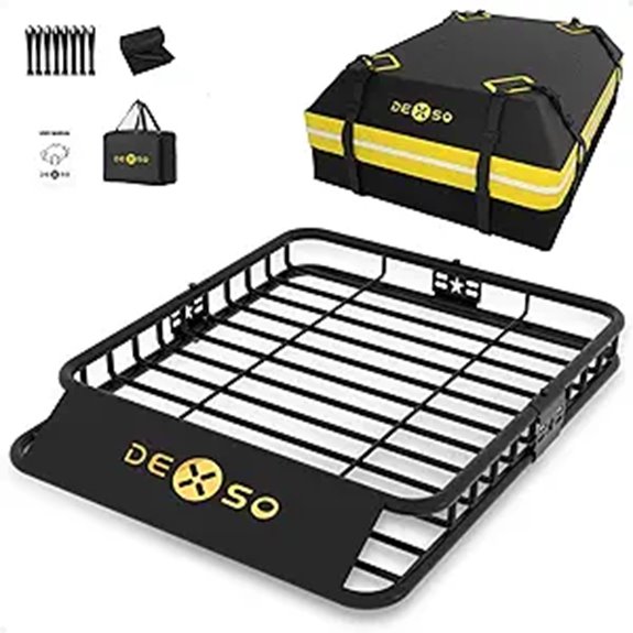 Universal Roof Rack Basket with Waterproof Luggage Bag