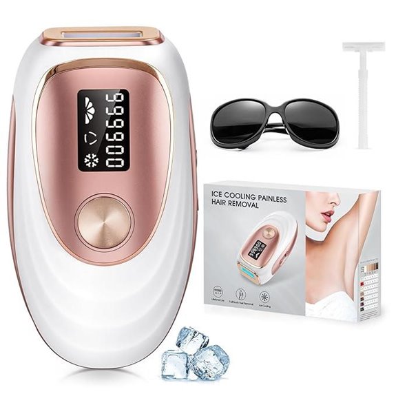 LYSMOSKI IPL Laser Hair Removal Device Rose Gold