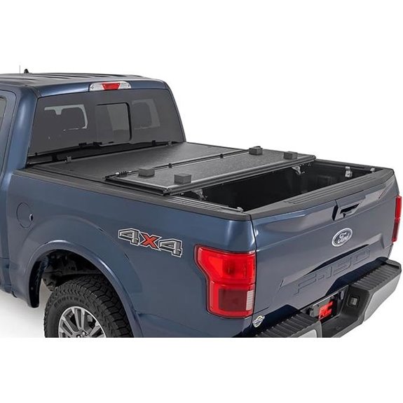 Rough Country Hard Tri-Fold Tonneau Cover for Ford F-150