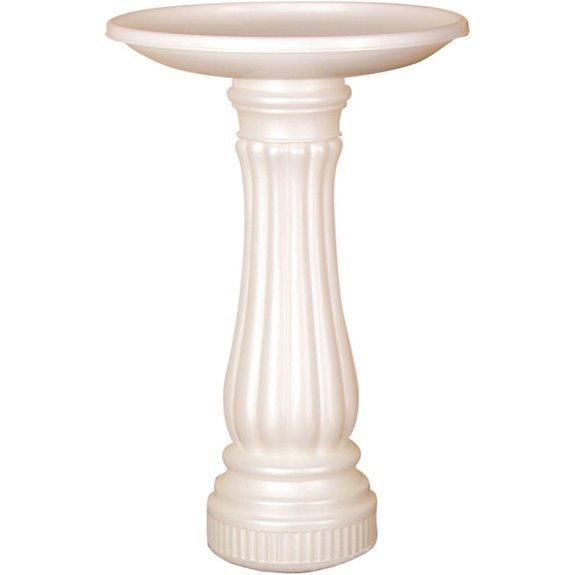 Outdoor Round Bird Bath with Fillable Base