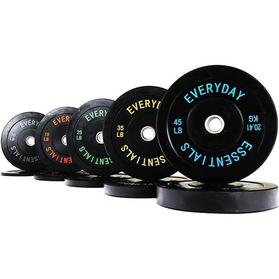 BalanceFrom Rubber Bumper Weight Plate Set with Steel Hub