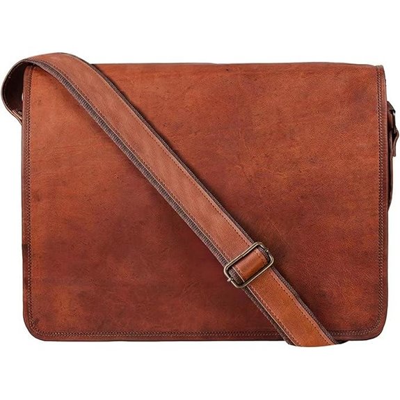 Rustic Town 15-Inch Leather Laptop Messenger Bag